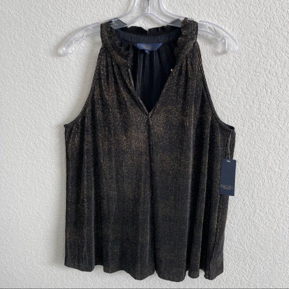 Rachel Roy Shimmering Black Blouse - XL NWT